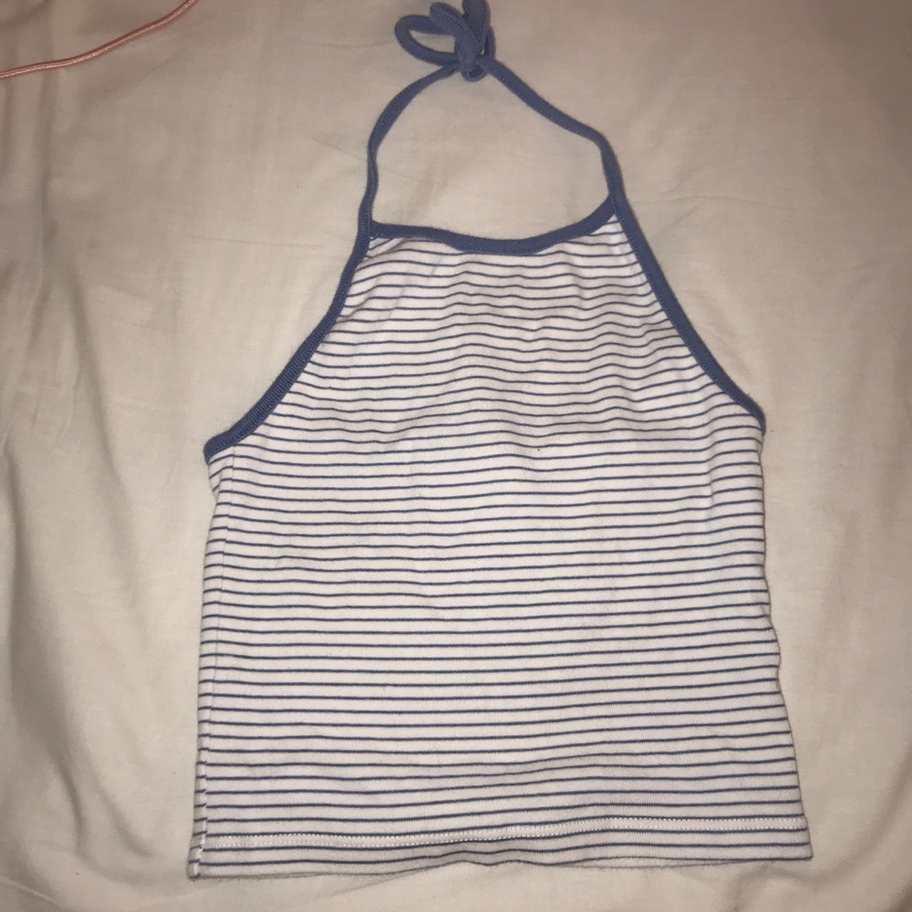 stripped brandy melville halter top